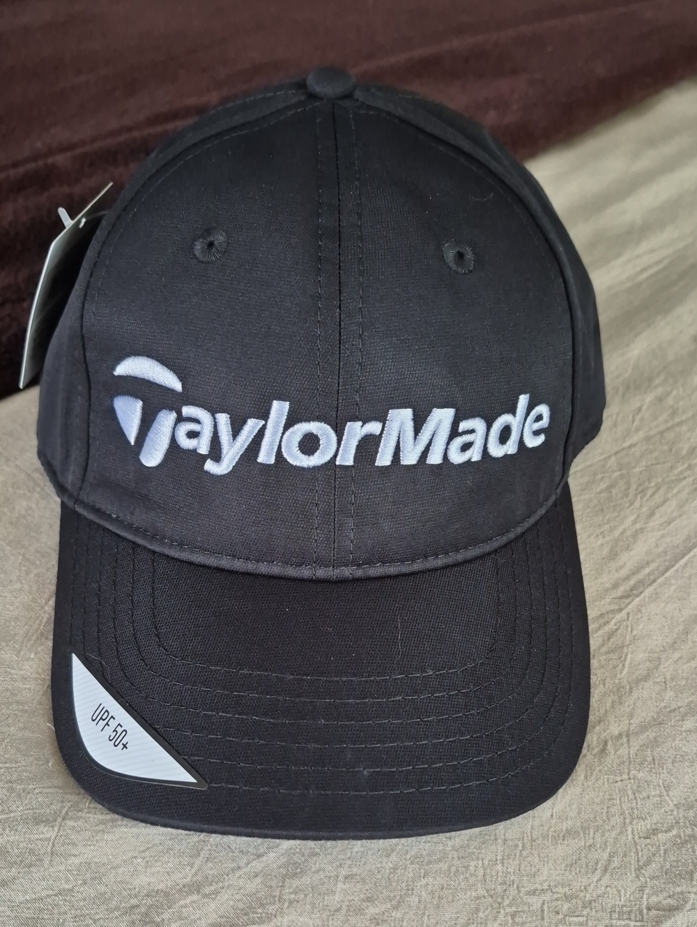 TaylorMade Black Cap with White Embroidered Logo